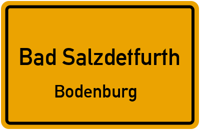 Ortsschild Bad Salzdetfurth Bodenburg