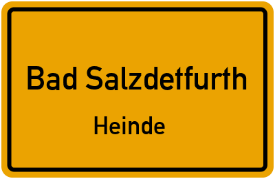 Ortsschild Bad Salzdetfurth Heinde