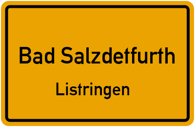 Ortsschild Bad Salzdetfurth Listringen