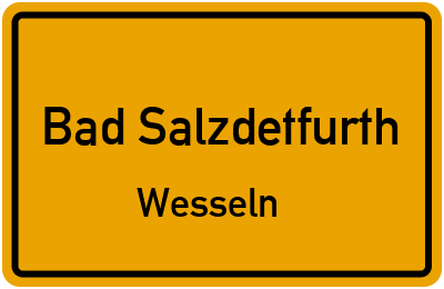 Ortsschild Bad Salzdetfurth Wesseln