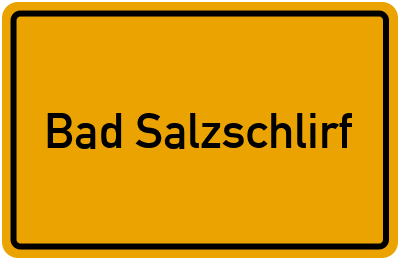 Ortsschild von Gemeinde Bad Salzschlirf in Hessen