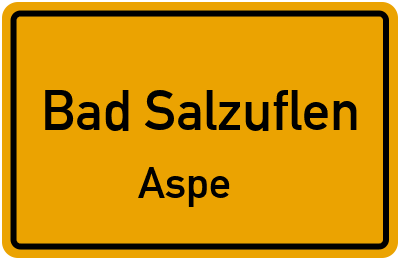 Straßenverzeichnis Bad Salzuflen Aspe