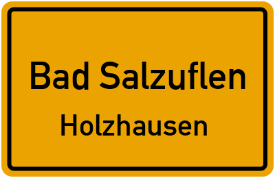 Ortsschild Bad Salzuflen Holzhausen