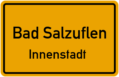 Ortsschild Bad Salzuflen Innenstadt
