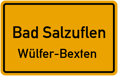 Ortsschild Bad Salzuflen Wülfer-Bexten