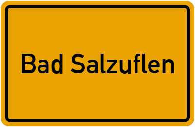Ortsschild von Stadt Bad Salzuflen in Nordrhein-Westfalen