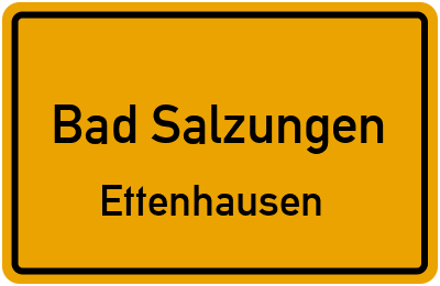 Ortsschild Bad Salzungen Ettenhausen