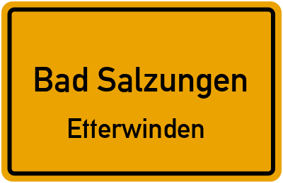 Straßenverzeichnis Bad Salzungen Etterwinden