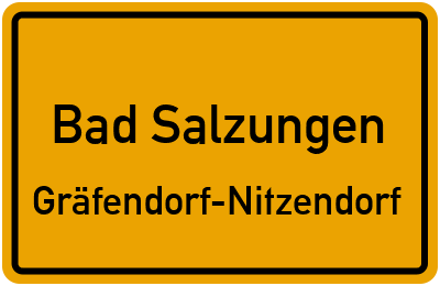Straßenverzeichnis Bad Salzungen Gräfendorf-Nitzendorf
