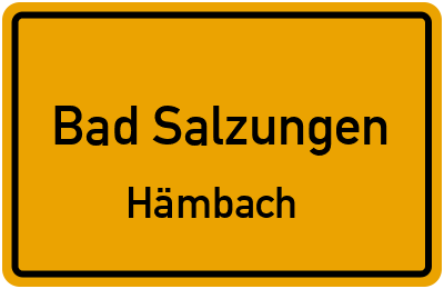 Straßenverzeichnis Bad Salzungen Hämbach