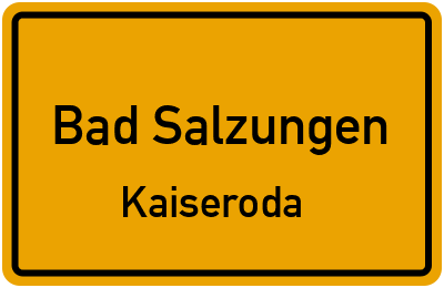 Straßenverzeichnis Bad Salzungen Kaiseroda
