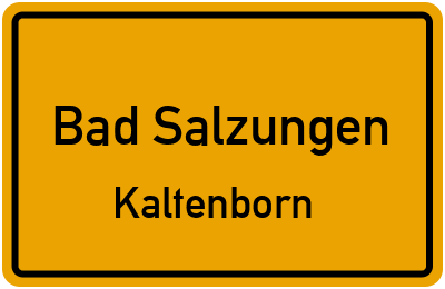 Straßenverzeichnis Bad Salzungen Kaltenborn