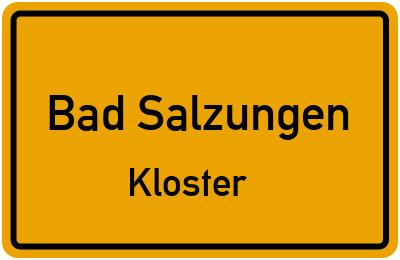 Straßenverzeichnis Bad Salzungen Kloster