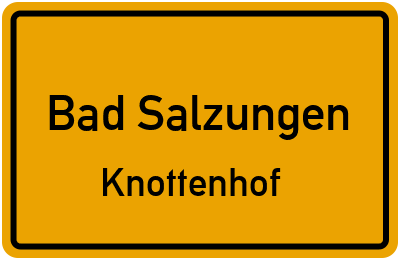 Ortsschild Bad Salzungen Knottenhof