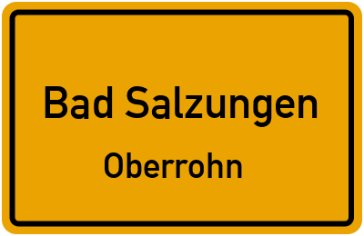Straßenverzeichnis Bad Salzungen Oberrohn