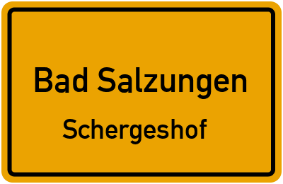 Ortsschild Bad Salzungen Schergeshof