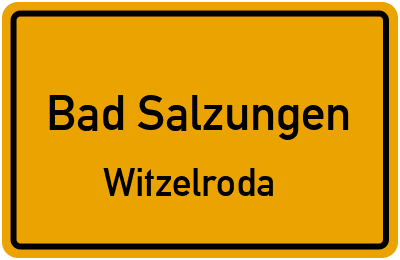 Straßenverzeichnis Bad Salzungen Witzelroda