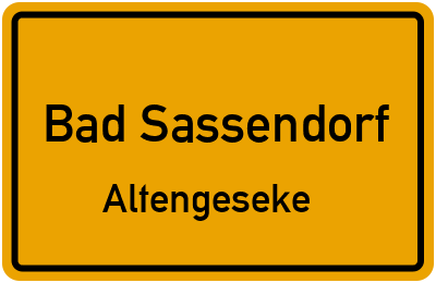 Straßenverzeichnis Bad Sassendorf Altengeseke