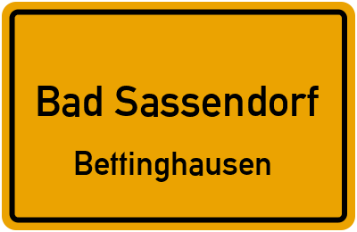Straßenverzeichnis Bad Sassendorf Bettinghausen