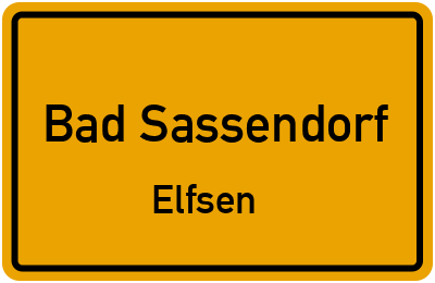 Ortsschild Bad Sassendorf Elfsen