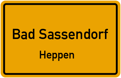 Ortsschild Bad Sassendorf Heppen