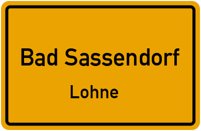 Straßenverzeichnis Bad Sassendorf Lohne
