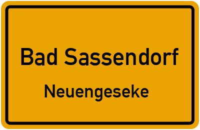Ortsschild Bad Sassendorf Neuengeseke