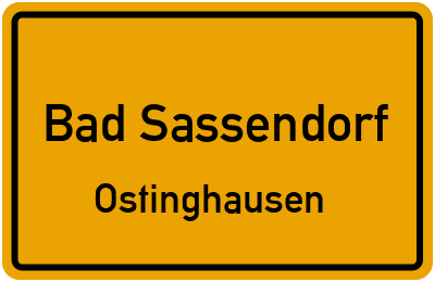 Ortsschild Bad Sassendorf Ostinghausen