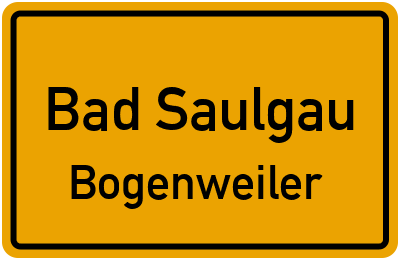 Straßenverzeichnis Bad Saulgau Bogenweiler