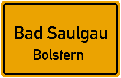 Straßenverzeichnis Bad Saulgau Bolstern