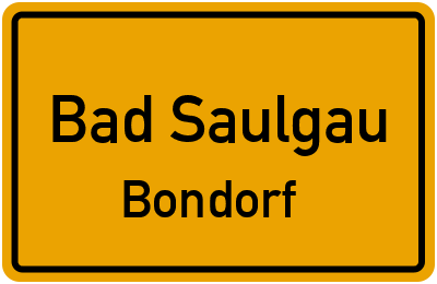 Straßenverzeichnis Bad Saulgau Bondorf