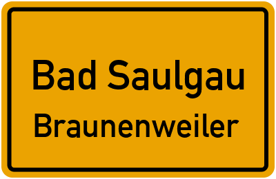 Straßenverzeichnis Bad Saulgau Braunenweiler