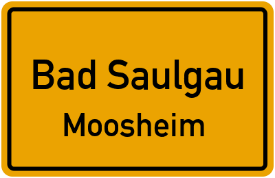 Straßenverzeichnis Bad Saulgau Moosheim