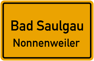 Straßenverzeichnis Bad Saulgau Nonnenweiler
