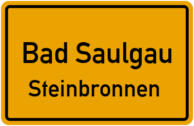 Straßenverzeichnis Bad Saulgau Steinbronnen