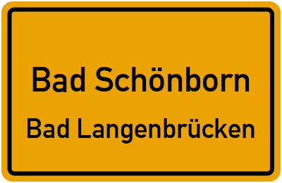 Straßenverzeichnis Bad Schönborn Bad Langenbrücken