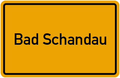 Ortsschild von Stadt Bad Schandau in Sachsen