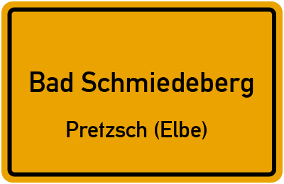 Straßenverzeichnis Bad Schmiedeberg Pretzsch (Elbe)