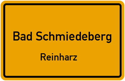 Ortsschild Bad Schmiedeberg Reinharz