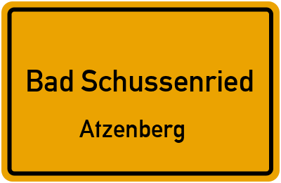 Ortsschild Bad Schussenried Atzenberg