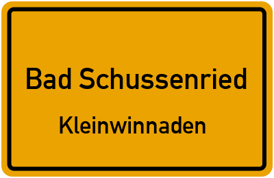 Ortsschild Bad Schussenried Kleinwinnaden