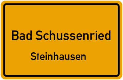 Ortsschild Bad Schussenried Steinhausen