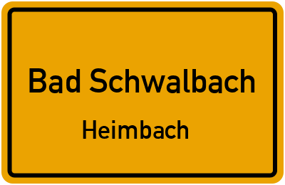 Straßenverzeichnis Bad Schwalbach Heimbach