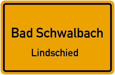 Ortsschild Bad Schwalbach Lindschied