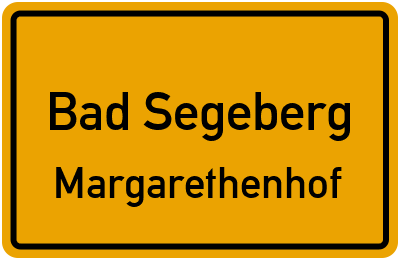 Straßenverzeichnis Bad Segeberg Margarethenhof