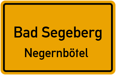 Straßenverzeichnis Bad Segeberg Negernbötel
