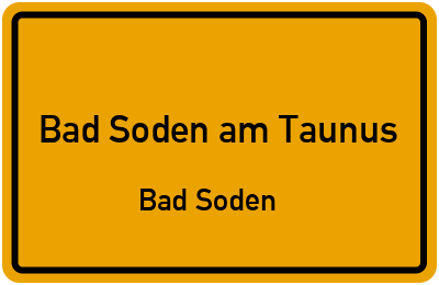 Straßenverzeichnis Bad Soden am Taunus Bad Soden