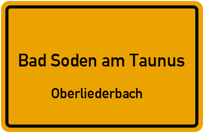 Straßenverzeichnis Bad Soden am Taunus Oberliederbach