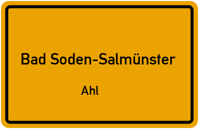 Straßenverzeichnis Bad Soden-Salmünster Ahl