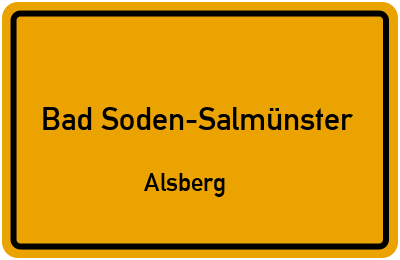 Straßenverzeichnis Bad Soden-Salmünster Alsberg